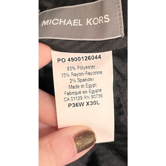 Michael Kors Mens Matisse Charcoal Gray Wrinkle Resistant Pants Size 36 X 30 - Picture 6 of 6